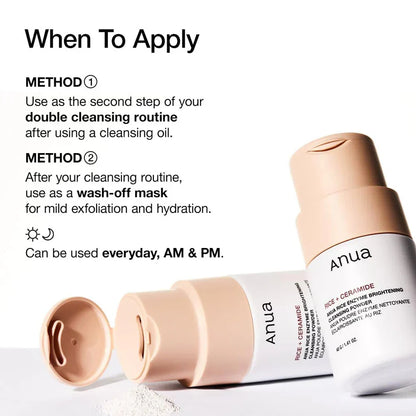 Anua Rice Enzyme Brightening Cleansing Powder