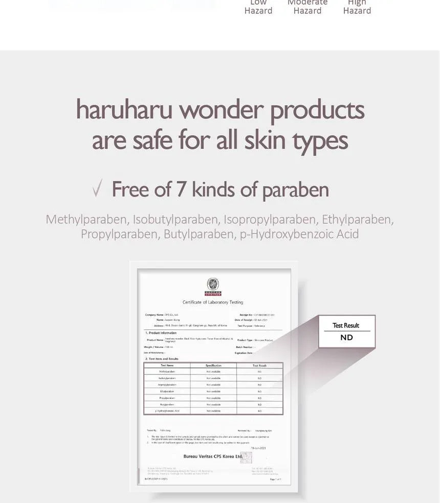 Haruharu Wonder Black Rice Hyaluronic Toner Fragrance Free