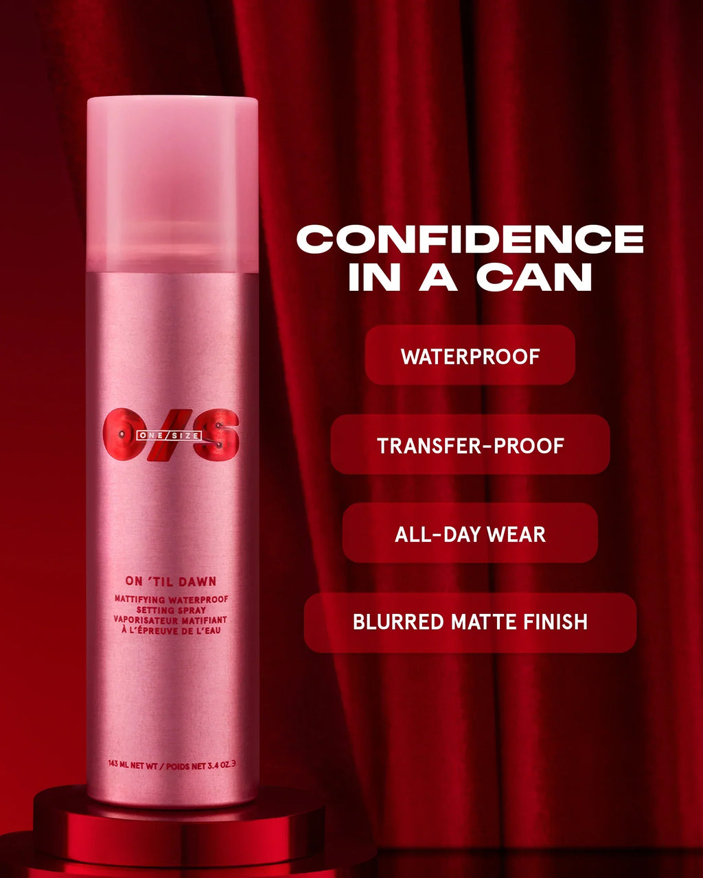 One Size On Til Dawn Mattifying Waterproof Setting Spray 143ml
