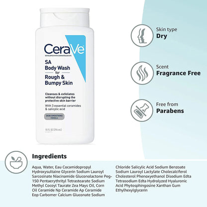 SA Body Wash for Rough & Bumpy Skin 296ml