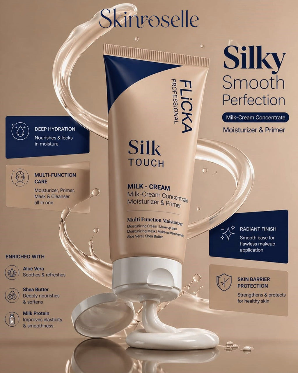 Flicka Silk Touch l Concentrate - Primer and Moisturizer