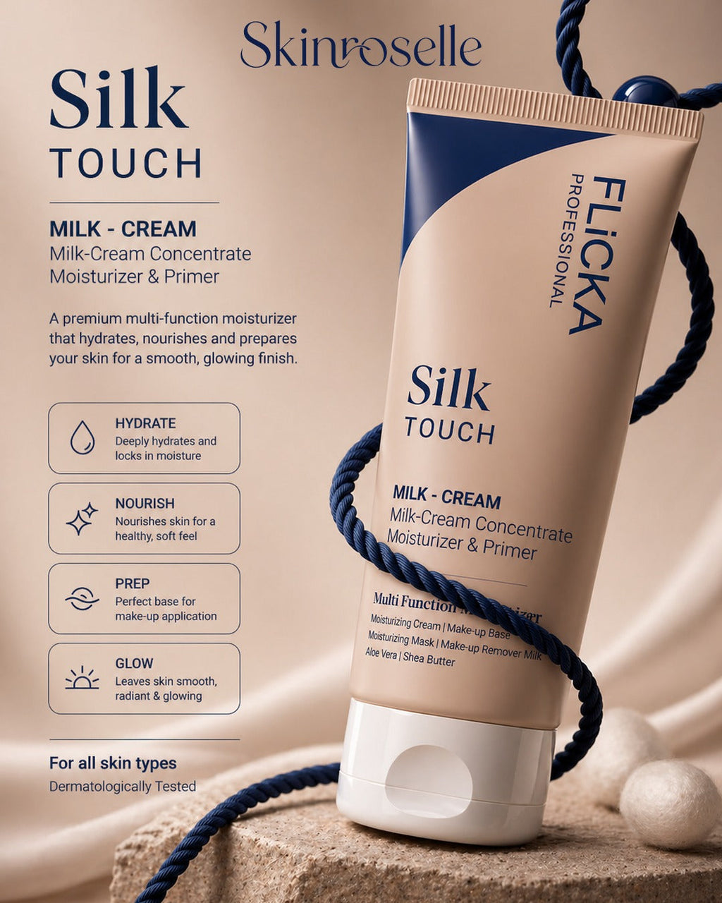 Flicka Silk Touch l Concentrate - Primer and Moisturizer