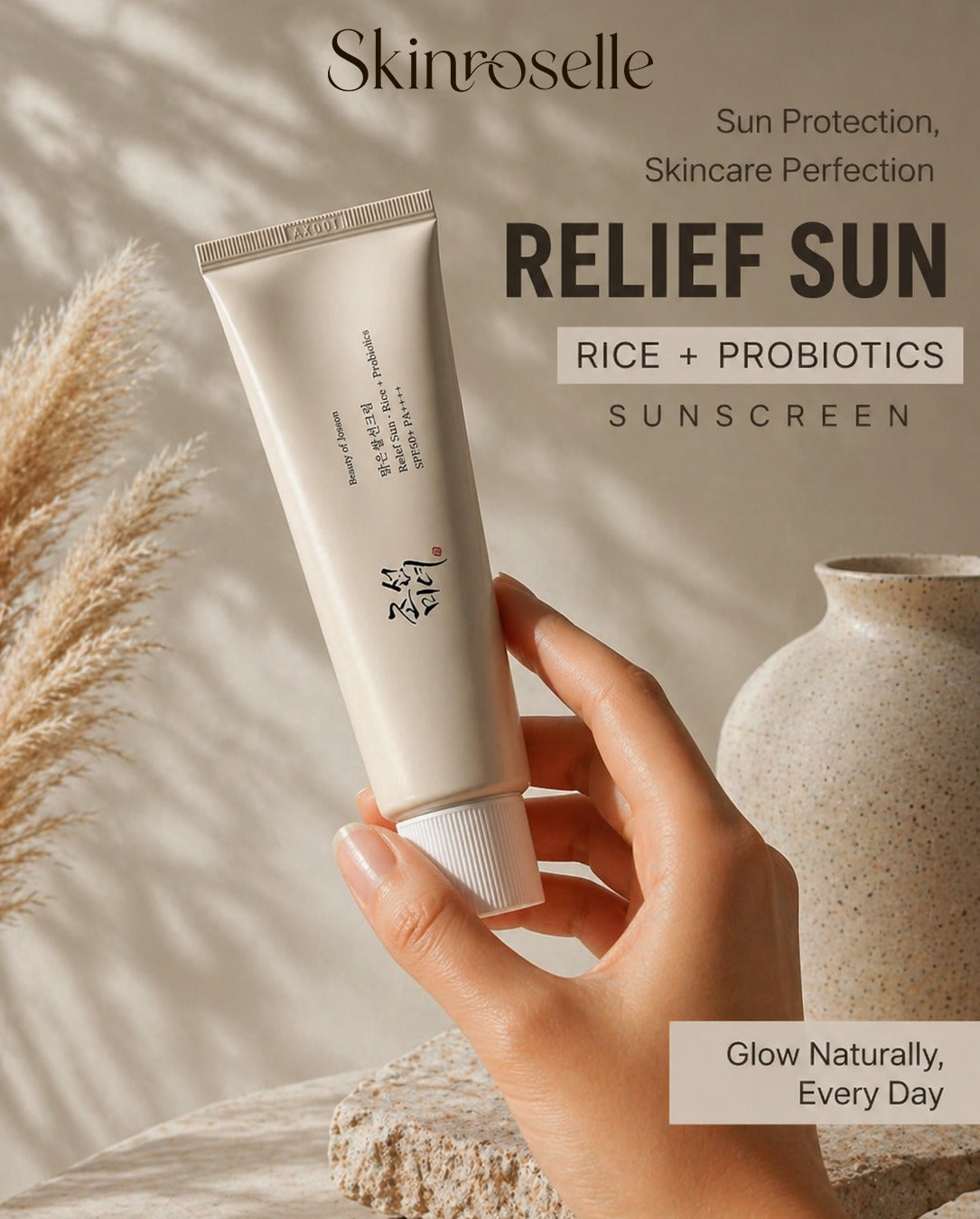 BEAUTY OF JOSEON RELIEF SUN : RICE + PROBIOTICS (SPF50+ PA++++)